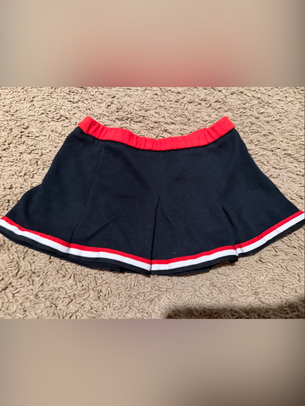 Black Mini Skirt with Red Trim